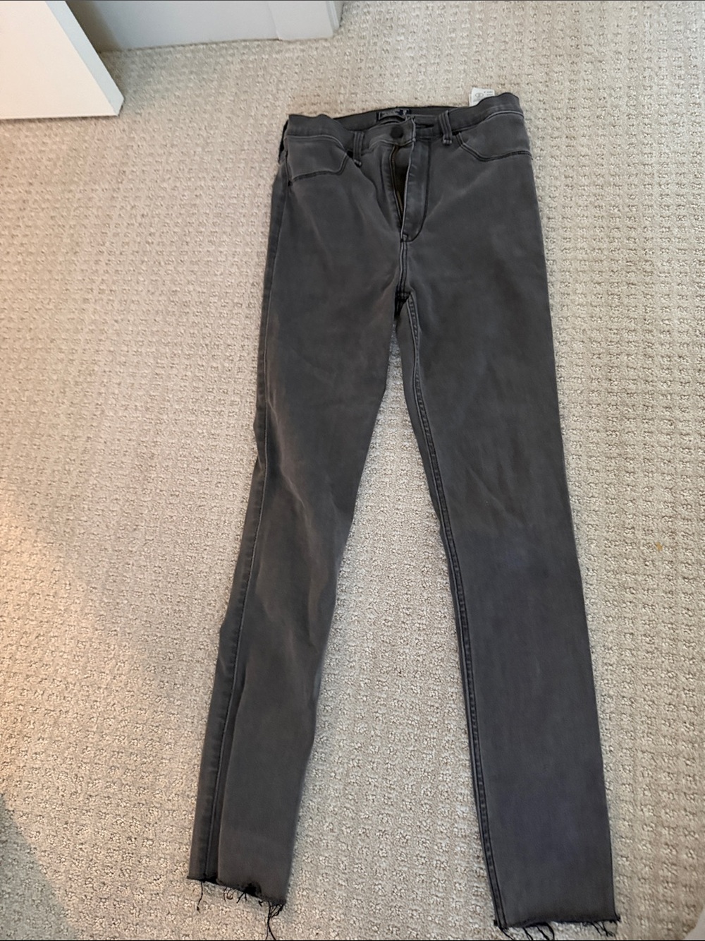 Abercrombie & Fitch Women's Ultra High Rise Skinny Jeans in Charcoal Gray